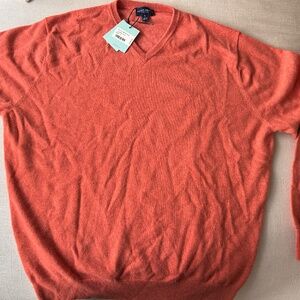 NWT Peter Millar XL Pure Cashmere vneck Sweater